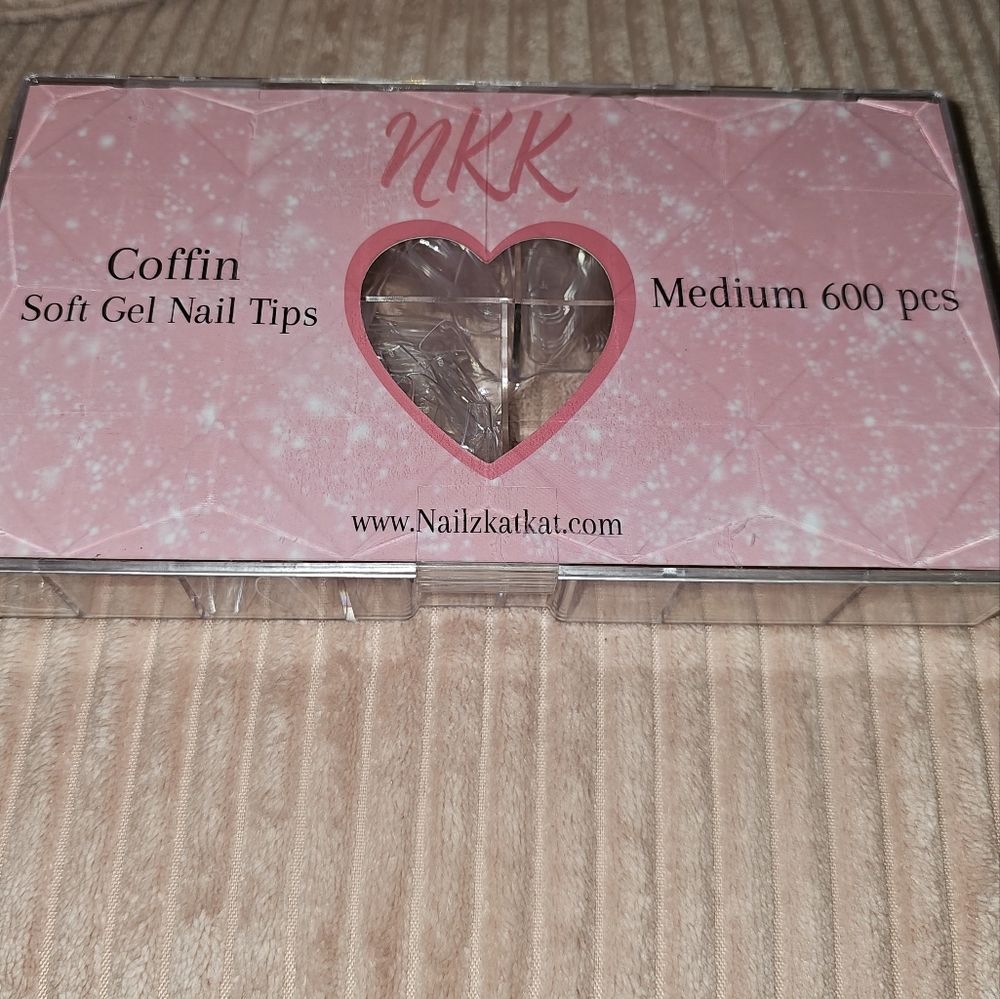 350 NKK Full Cover Medium Coffin Soft Gel Nail Tips